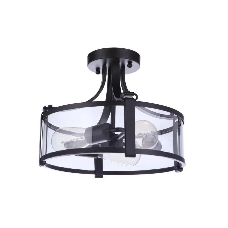 Waterproof Industrial Lighting for Wet AreasElliot 3 Light Semi Flush in Flat Black Waterproof Industrial Lighting for Wet AreasElliot 3 Light Semi Flush in Flat Black