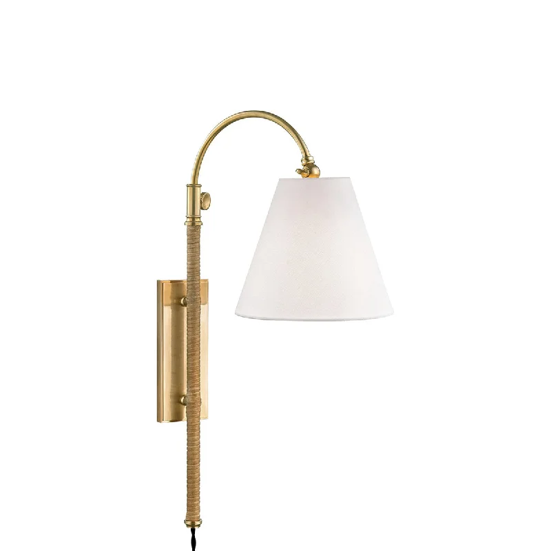 Track lighting with a chunky, bold designTrack lighting with adjustable armsleather wall lamps with a distressed texture for a rugged and stylish lookCurves No.1 Plug-In Wall Light