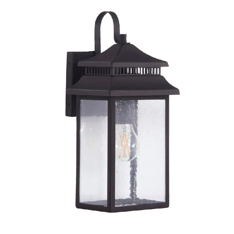 Industrial Emergency Lighting for Safety in FactoriesCrossbend 1 Light Small Outdoor Wall Lantern in Dark Bronze Gilded
