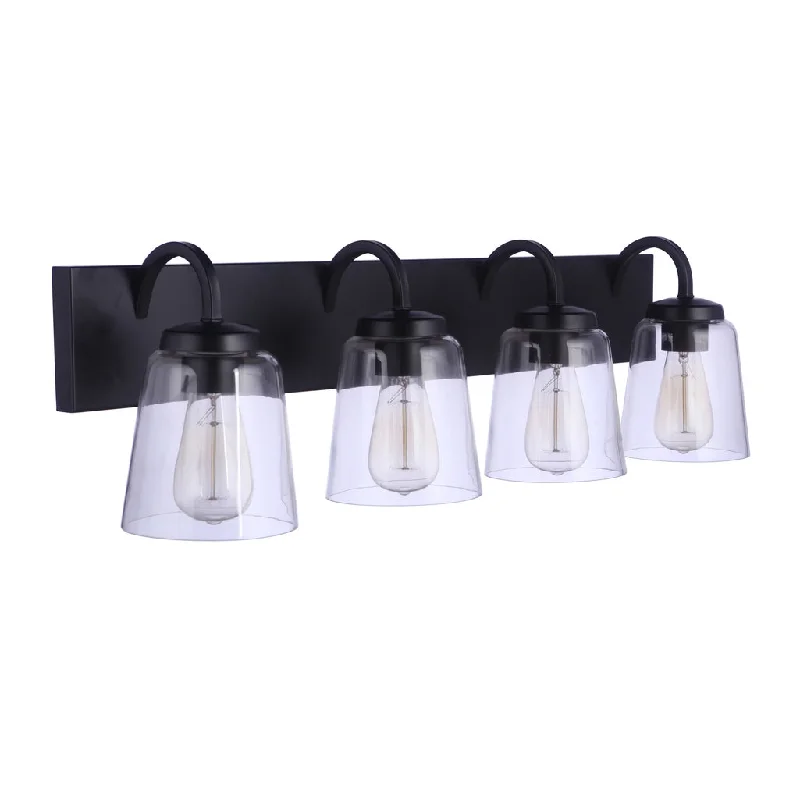 Industrial Lighting for Furniture FactoriesElsa 4 Light Vanity in Flat Black