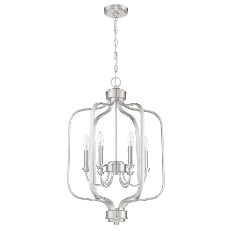 Industrial Lighting for Pharmaceutical ManufacturingBolden 6 Light Foyer in Brushed Polished Nickel Industrial Lighting for Pharmaceutical ManufacturingBolden 6 Light Foyer in Brushed Polished Nickel