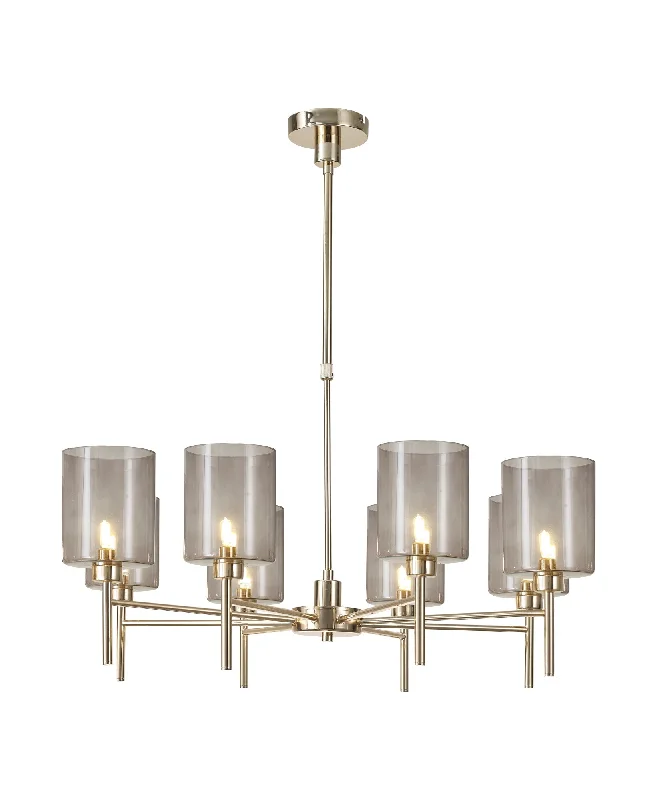 French Gold/Smoked Cylinder Shade