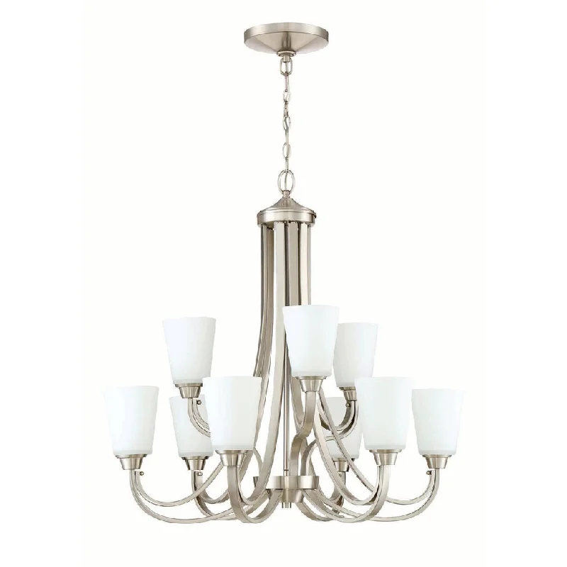 Explosion - Proof Industrial Lighting for Hazardous LocationsGrace 9 Light Chandelier in Brushed Polished Nickel