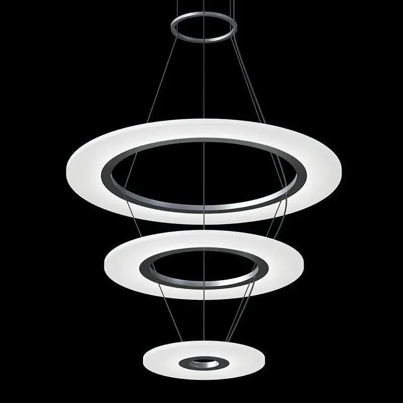 Track lighting with multiple heads for flexibilityTrack lighting with energy - star certificationArctic Rings LED Chandelier