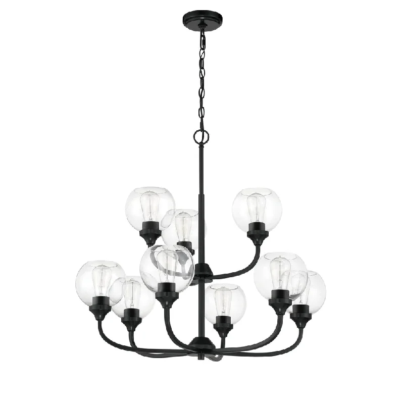 Industrial Flood Lighting for Outdoor Loading DocksGlenda 9 Light Chandelier in Flat Black Industrial Flood Lighting for Outdoor Loading DocksGlenda 9 Light Chandelier in Flat Black