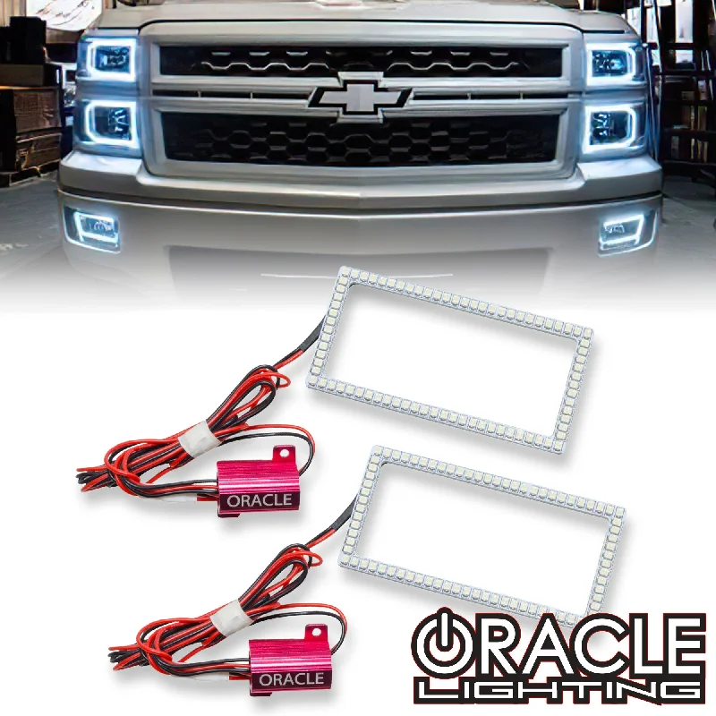 Track lighting with clear glass shadesTrack lighting for high - ceiling spacesORACLE Lighting 2014-2016 Chevrolet Silverado LED Fog Light Halo Kit Track lighting with clear glass shadesTrack lighting for high - ceiling spacesORACLE Lighting 2014-2016 Chevrolet Silverado LED Fog Light Halo Kit