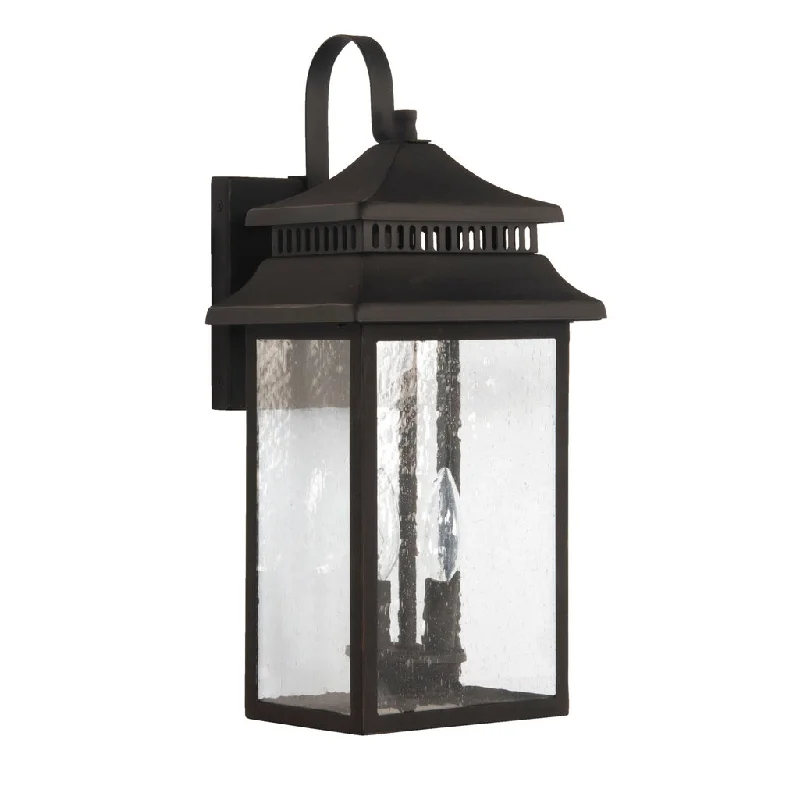 High - Bay LED Industrial Lighting for WarehousesCrossbend 2 Light Medium Outdoor Wall Lantern in Dark Bronze Gilded