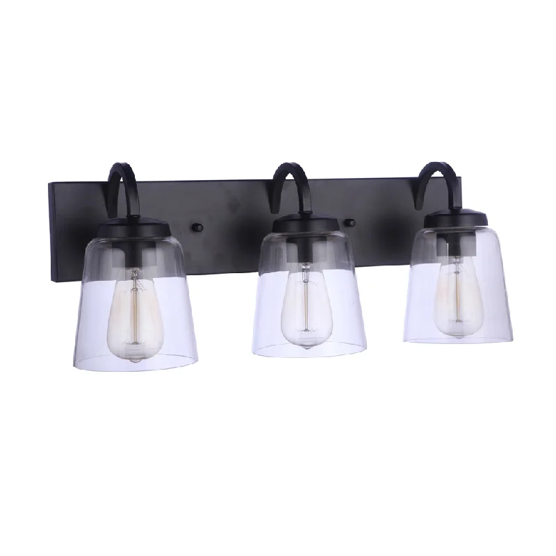 Adjustable Industrial Lighting for Flexible IlluminationElsa 3 Light Vanity in Flat Black Adjustable Industrial Lighting for Flexible IlluminationElsa 3 Light Vanity in Flat Black