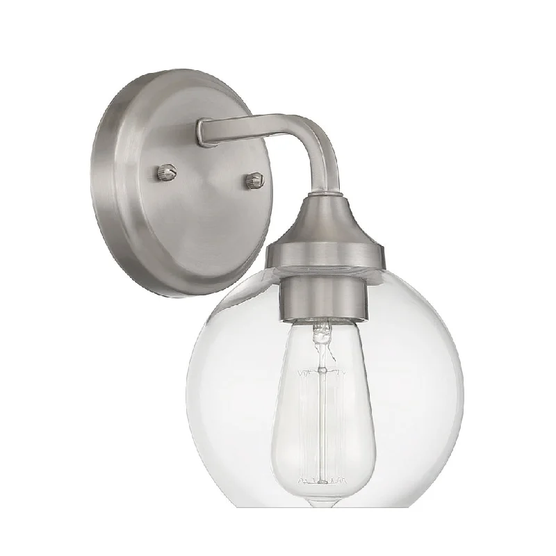 Industrial Pendant Lighting for Machine ShopsGlenda 1 Light Wall Sconce in Brushed Polished Nickel Industrial Pendant Lighting for Machine ShopsGlenda 1 Light Wall Sconce in Brushed Polished Nickel