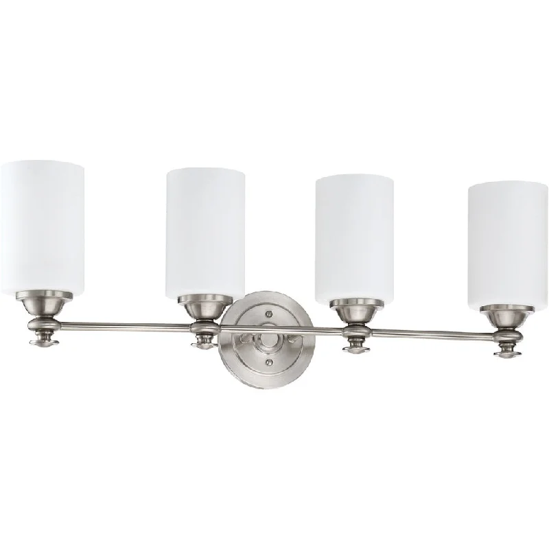 Industrial Area Lighting for Large Open SpacesDardyn 4 Light Vanity in Brushed Polished Nickel Industrial Area Lighting for Large Open SpacesDardyn 4 Light Vanity in Brushed Polished Nickel