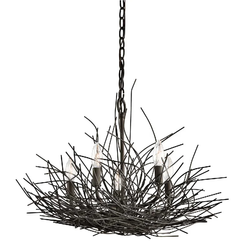 Track lighting for updating office lobbiesEnergy - efficient track lighting fixturesOrganique 5/6Lt Multi-Arm Pendant - Old Bronze