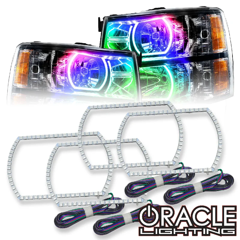 Track lighting with a chunky, bold designTrack lighting with a minimalist track designORACLE Lighting 2007-2013 Chevrolet Silverado LED Headlight Halo Kit - Square Style Track lighting with a chunky, bold designTrack lighting with a minimalist track designORACLE Lighting 2007-2013 Chevrolet Silverado LED Headlight Halo Kit - Square Style
