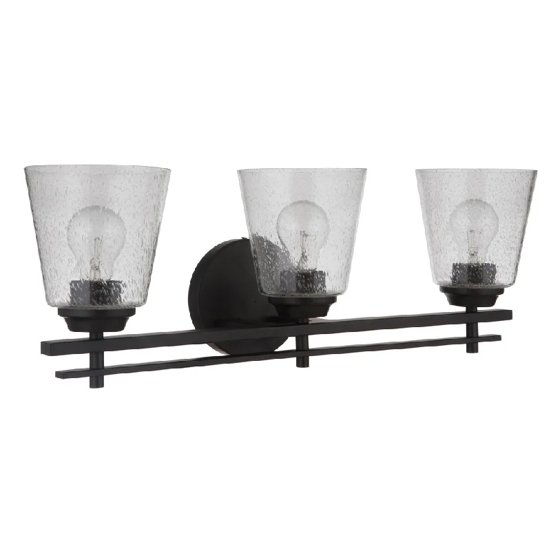 Industrial Area Lighting for Large Open SpacesDrake 3 Light Vanity in Flat Black