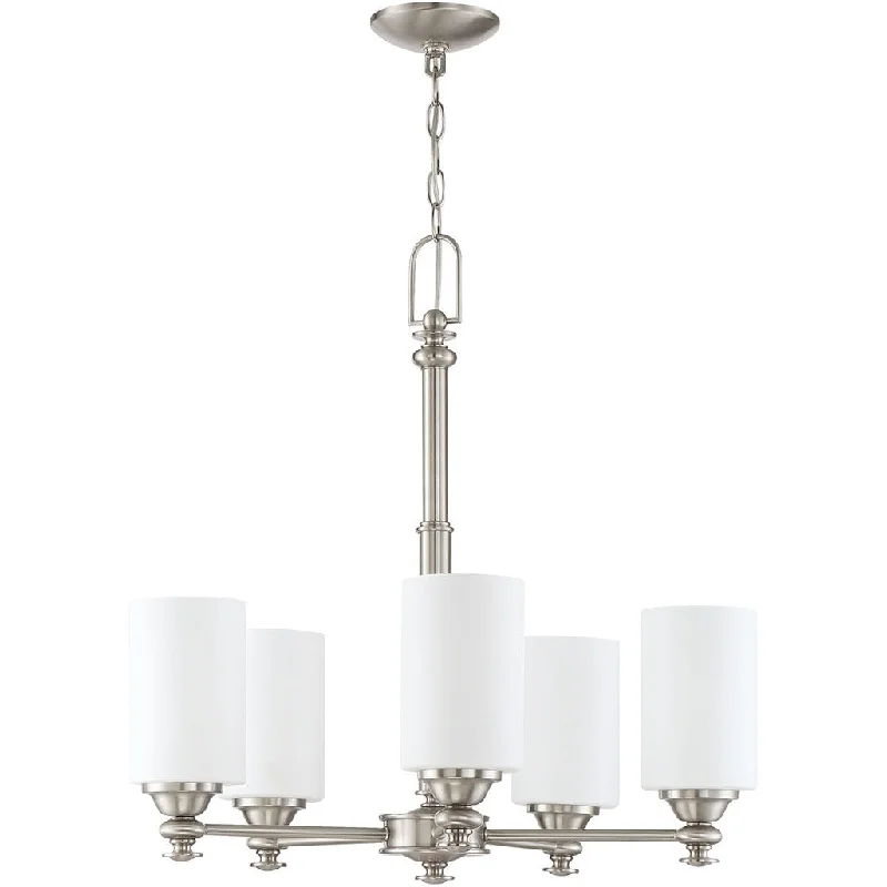 Durable Industrial Lighting for Harsh EnvironmentsDardyn 5 Light Chandelier in Brushed Polished Nickel Durable Industrial Lighting for Harsh EnvironmentsDardyn 5 Light Chandelier in Brushed Polished Nickel