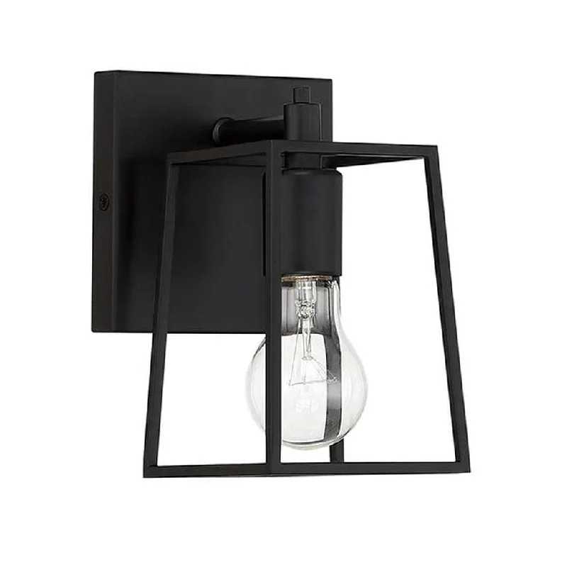 Durable Industrial Lighting for Harsh EnvironmentsDunn 1 Light Wall Sconce in Flat Black Durable Industrial Lighting for Harsh EnvironmentsDunn 1 Light Wall Sconce in Flat Black
