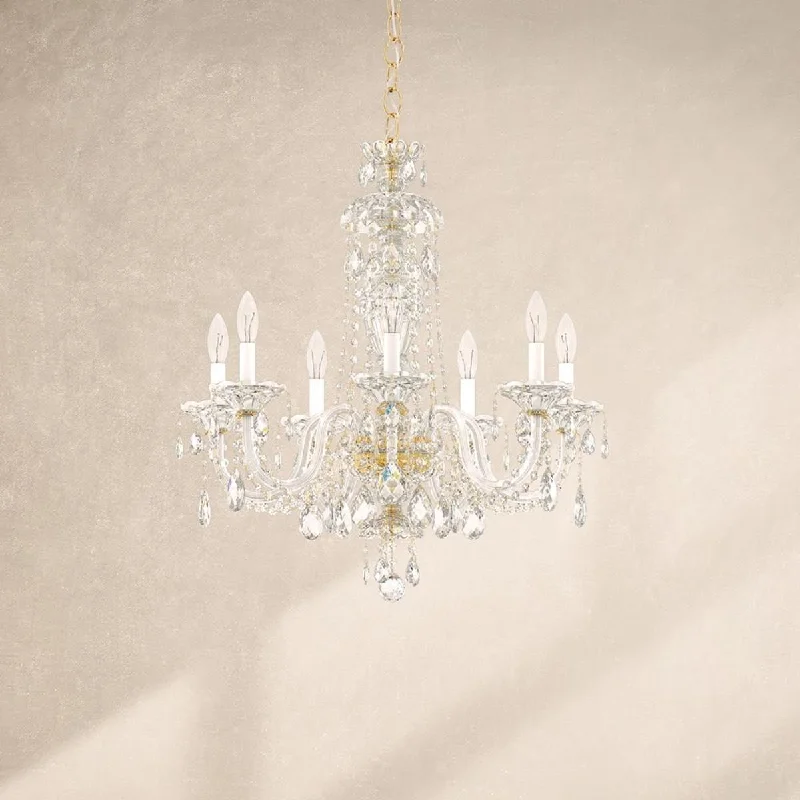 High - Bay LED Industrial Lighting for WarehousesSterling 7 Light Silver Chandelier with Clear Heritage Crystals High - Bay LED Industrial Lighting for WarehousesSterling 7 Light Silver Chandelier with Clear Heritage Crystals