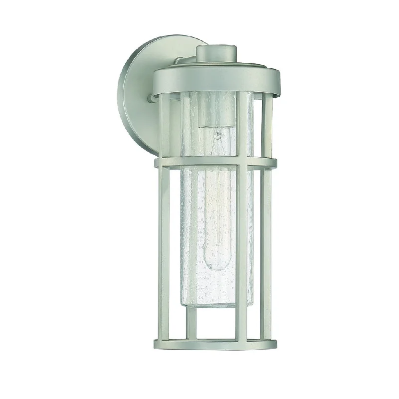 Industrial Lighting for Woodworking FactoriesEncompass 1 Light Small Outdoor Wall Lantern in Satin Aluminum Industrial Lighting for Woodworking FactoriesEncompass 1 Light Small Outdoor Wall Lantern in Satin Aluminum