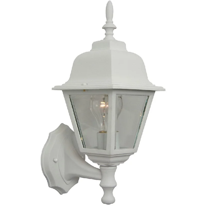 Industrial Lighting for Metal Fabrication ShopsCoach Lights Cast 1 Light Small Outdoor Wall Lantern in Textured White