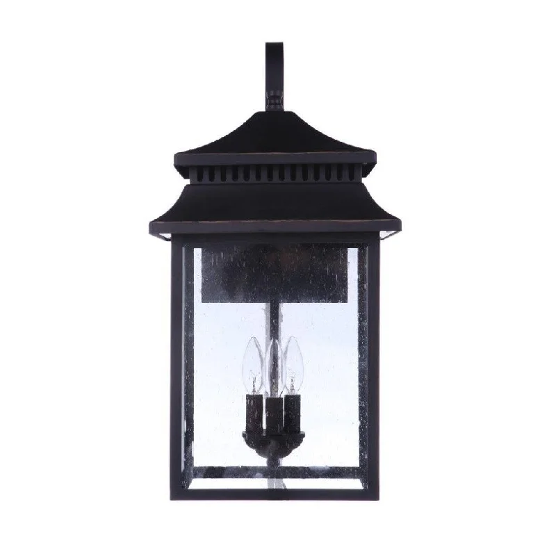 Energy - Efficient Industrial Lighting for Cost - SavingsCrossbend 3 Light Extra Large Outdoor Wall Lantern in Textured Black