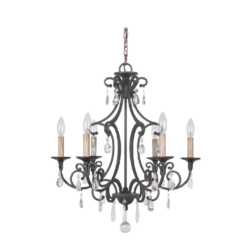 Industrial Lighting for Automotive Manufacturing PlantsBentley 6 Light Chandelier in Matte Black