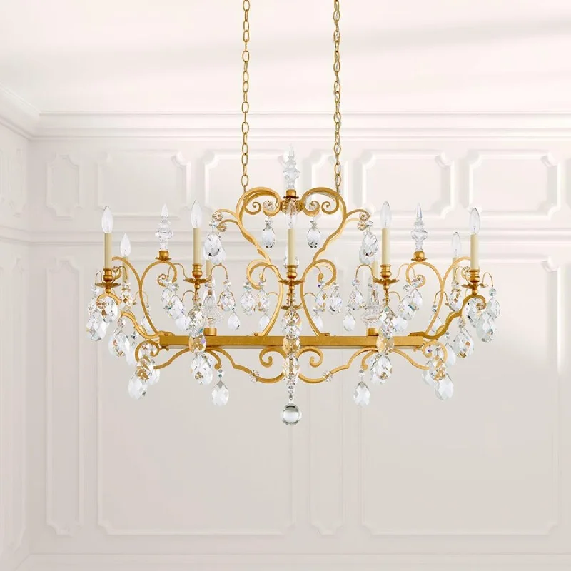 Corrosion - Resistant Industrial Lighting for Coastal FactoriesRenaissance 12 Light Black Chandelier with Crystals from Swarovski