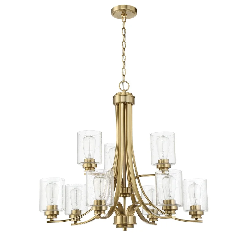 Adjustable Industrial Lighting for Flexible IlluminationBolden 9 Light Chandelier in Satin Brass Adjustable Industrial Lighting for Flexible IlluminationBolden 9 Light Chandelier in Satin Brass