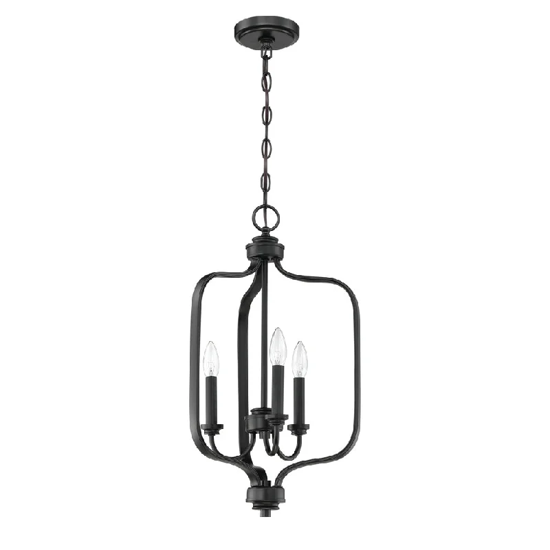 Industrial Pendant Lighting for Machine ShopsBolden 3 Light Foyer in Flat Black