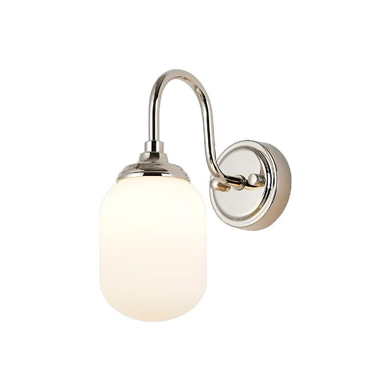 Polished Nickel/Opal Smooth Tubular Glass