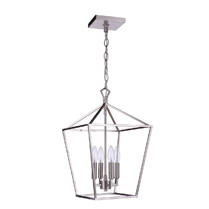 Shock - Resistant Industrial Lighting for Vibrating Machinery AreasFlynt II 4 Light 12" Foyer in Brushed Polished Nickel Shock - Resistant Industrial Lighting for Vibrating Machinery AreasFlynt II 4 Light 12" Foyer in Brushed Polished Nickel