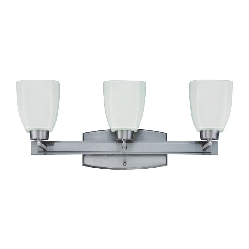 Corrosion - Resistant Industrial Lighting for Coastal FactoriesBridwell 3 Light Vanity in Brushed Polished Nickel Corrosion - Resistant Industrial Lighting for Coastal FactoriesBridwell 3 Light Vanity in Brushed Polished Nickel