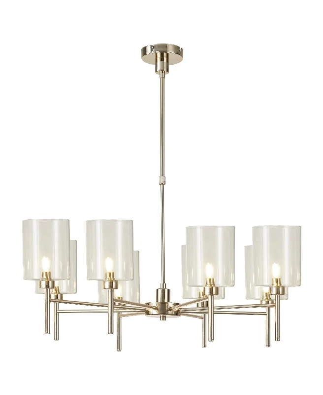 French Gold/Clear Cylinder Shade