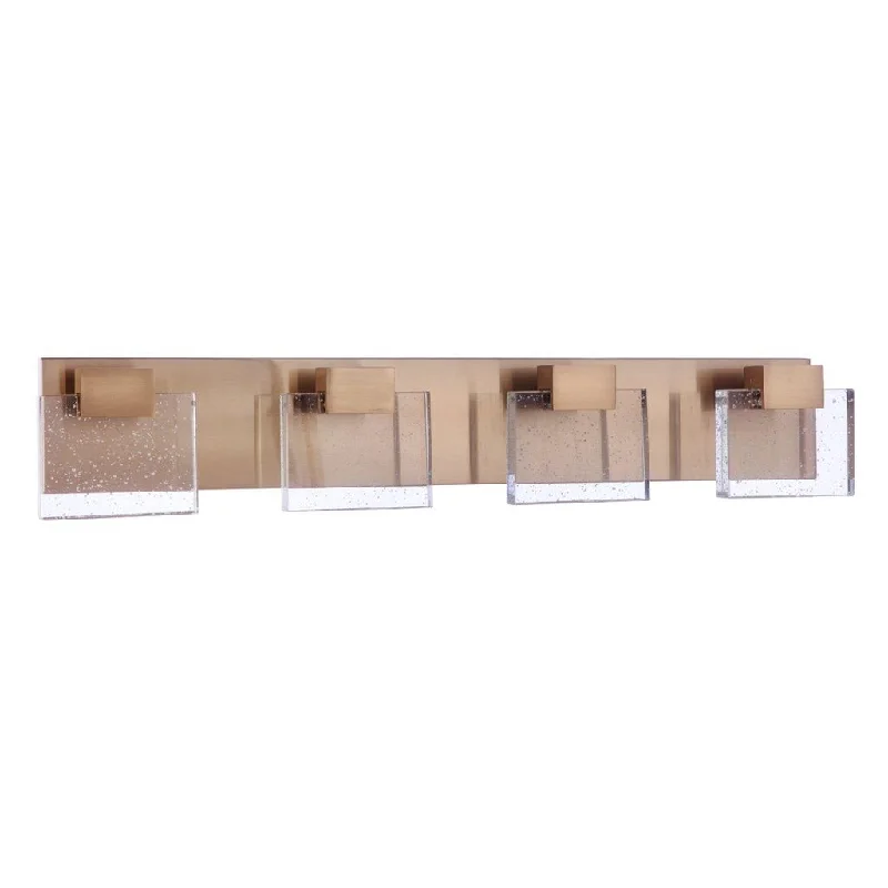 Industrial Lighting for Woodworking FactoriesAlamere 4 Light LED Vanity in Satin Brass Industrial Lighting for Woodworking FactoriesAlamere 4 Light LED Vanity in Satin Brass