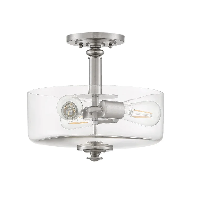Durable Industrial Lighting for Harsh EnvironmentsDardyn 3 Light Convertible Semi Flush in Brushed Polished Nickel (Clear Glass) Durable Industrial Lighting for Harsh EnvironmentsDardyn 3 Light Convertible Semi Flush in Brushed Polished Nickel (Clear Glass)