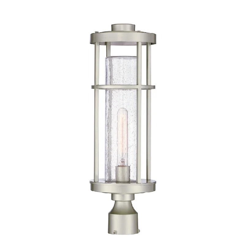 Industrial Wall - Mounted Lighting for Workshop WallsEncompass 1 Light Outdoor Post Mount in Satin Aluminum Industrial Wall - Mounted Lighting for Workshop WallsEncompass 1 Light Outdoor Post Mount in Satin Aluminum
