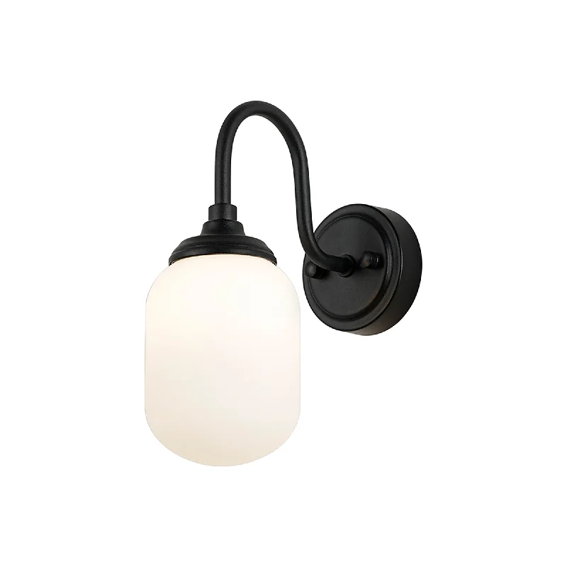 Satin Black/Opal Smooth Tubular Glass