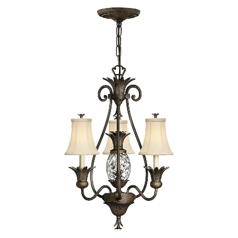Track lighting for adding a touch of eleganceTrack lighting with a decorative track designPlantation 4/7Lt Multi-Arm Pendant - Antique Nickel/Pearl Bronze