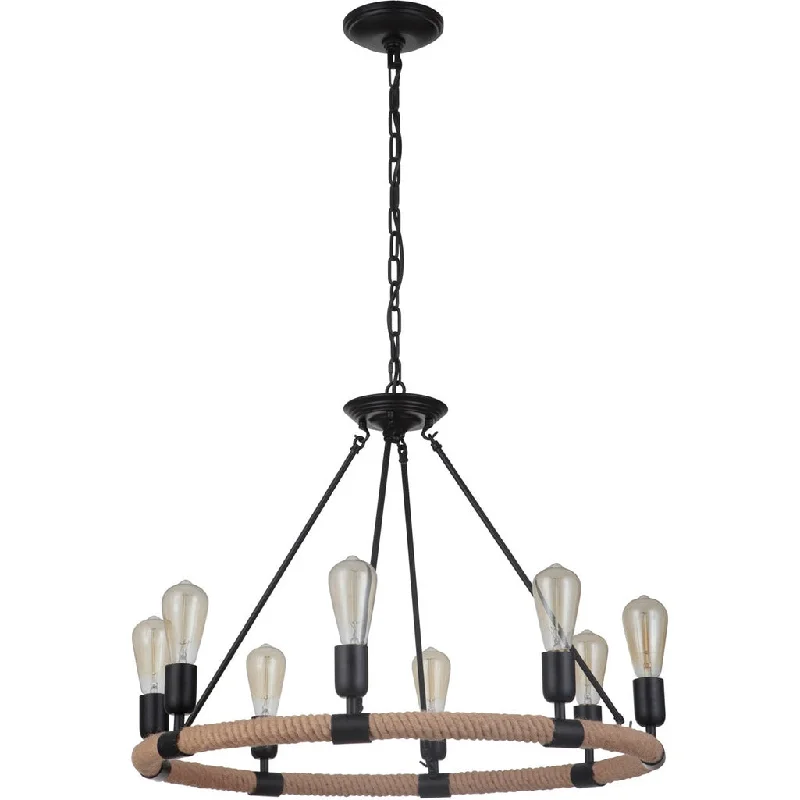 High - Bay LED Industrial Lighting for WarehousesDillon 8 Light Chandelier in Flat Black High - Bay LED Industrial Lighting for WarehousesDillon 8 Light Chandelier in Flat Black