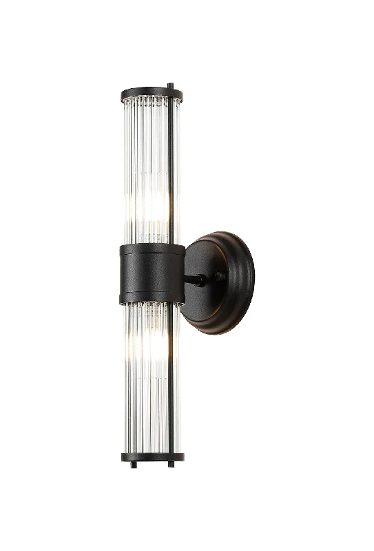 Satin Black/Clear Glass Rods