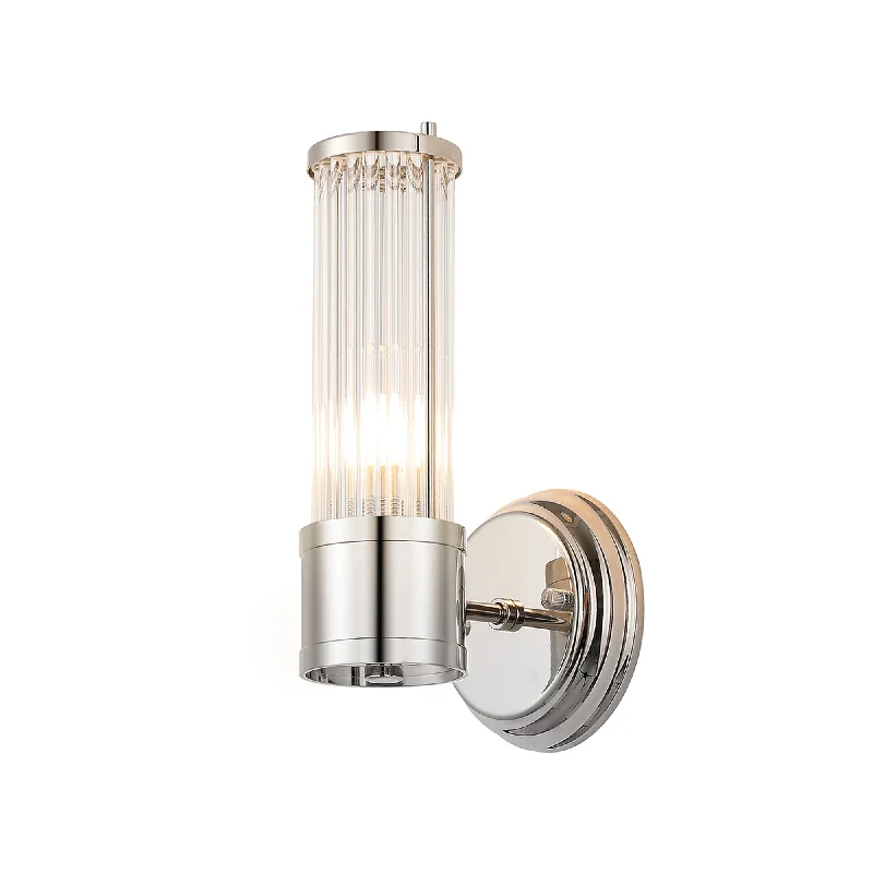 Polished Nickel/Clear Glass Rods