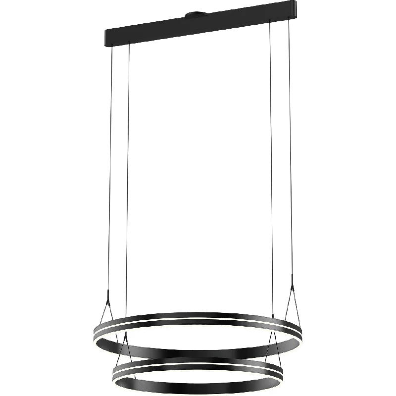 Track lighting with multiple heads for flexibilityTrack lighting for task lighting in workshopsAthena Large Double Ring Pendant