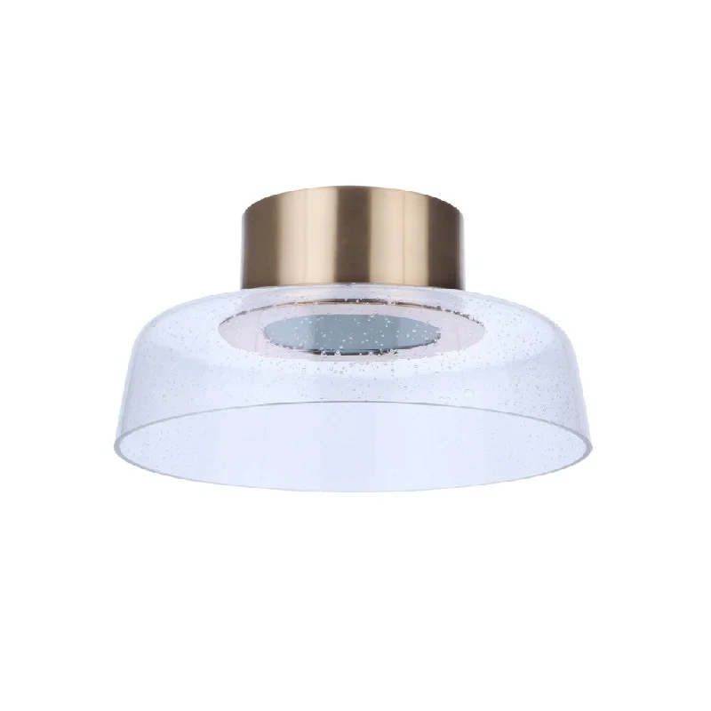 Industrial Ceiling - Mounted Lighting for Assembly PlantsCentric 12.5" LED Flushmount in Satin Brass Industrial Ceiling - Mounted Lighting for Assembly PlantsCentric 12.5" LED Flushmount in Satin Brass