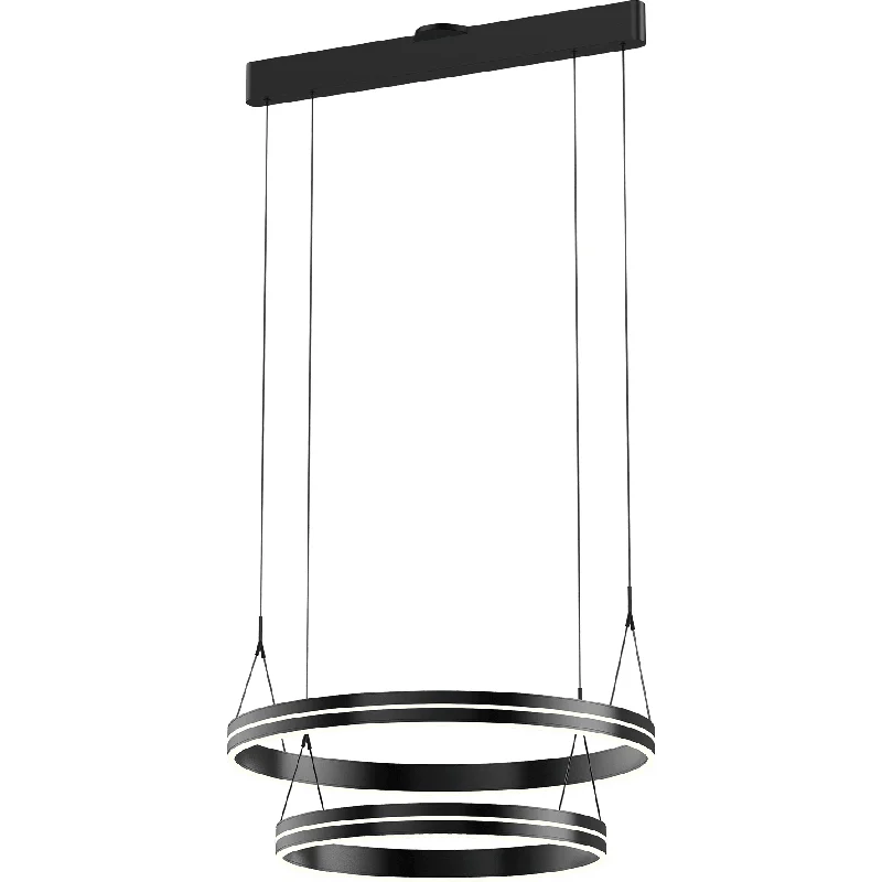 Rustic track lighting for farmhouse decorTrack lighting with a sleek profileAthena Small Double Ring Pendant