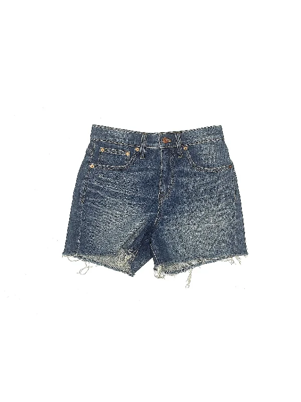 High-Rise Denim Shorts in Medium Wash