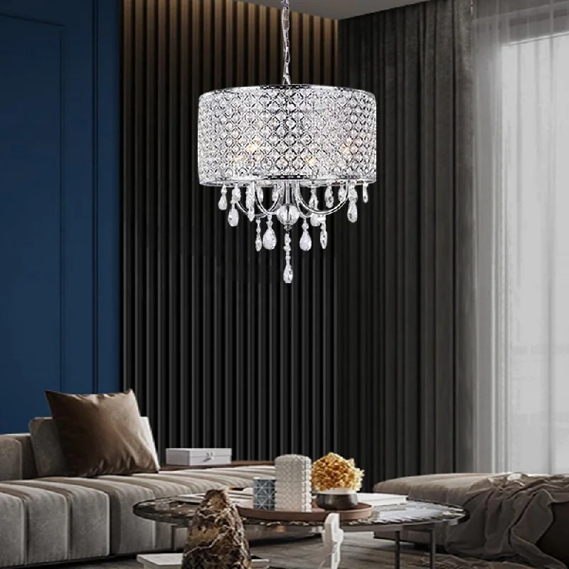 Traditional Brass Chandeliers for Classic InteriorsTraditional Brass Chandeliers for Classic Interiors4-Light Candle Style Drum Crystal Chandelier