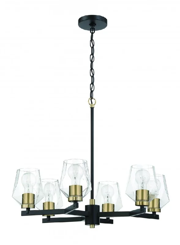 Industrial Iron Chandeliers for Loft - Inspired SpacesIndustrial Iron Chandeliers for Loft - Inspired SpacesAvante Grand 6 Light Chandelier in Flat Black/Satin Brass