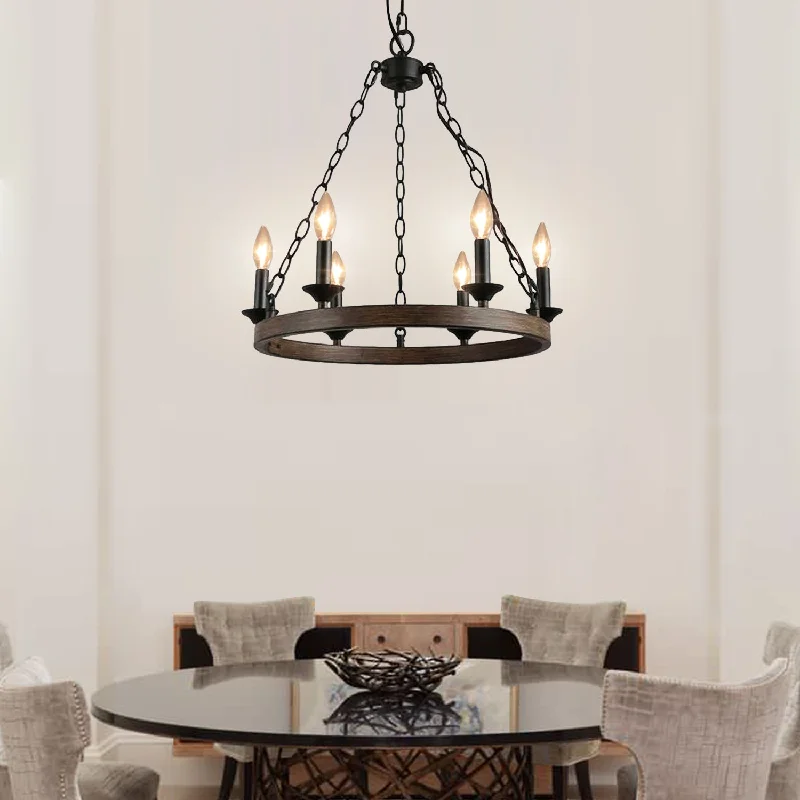 Incandescent Chandeliers for a Warm and Traditional GlowIncandescent Chandeliers for a Warm and Traditional GlowCandle Style Wagon Wheel Chandelier