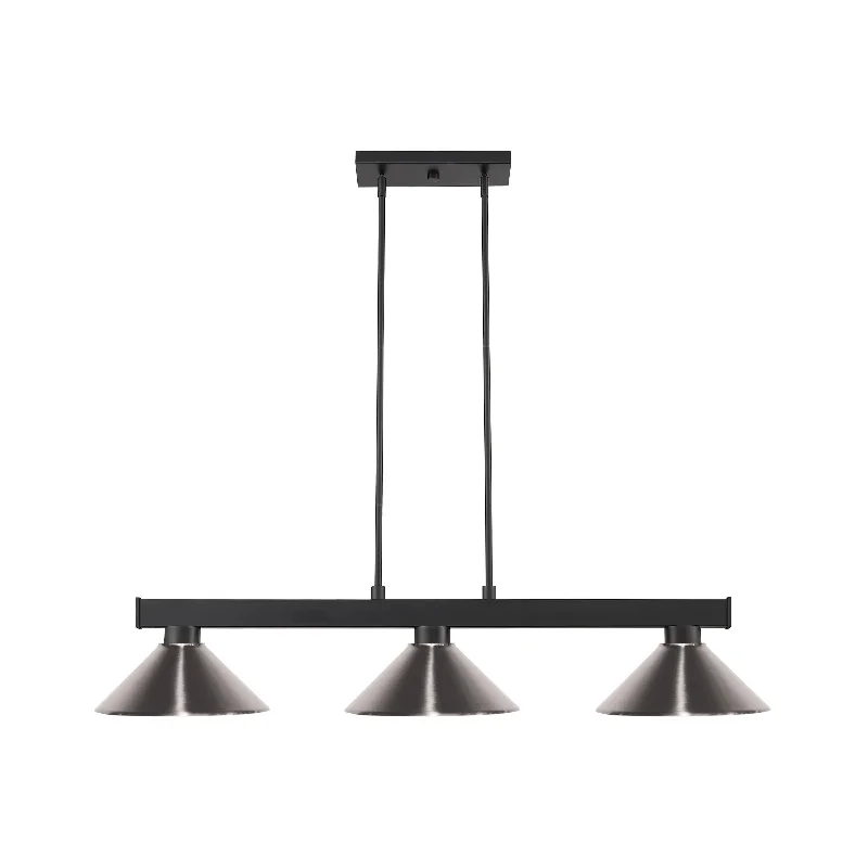 Chandeliers with Adjustable Height for Custom InstallationChandeliers with Adjustable Height for Custom InstallationCobalt 3 Light Billiard Light - Matte Black Chandeliers with Adjustable Height for Custom InstallationChandeliers with Adjustable Height for Custom InstallationCobalt 3 Light Billiard Light - Matte Black