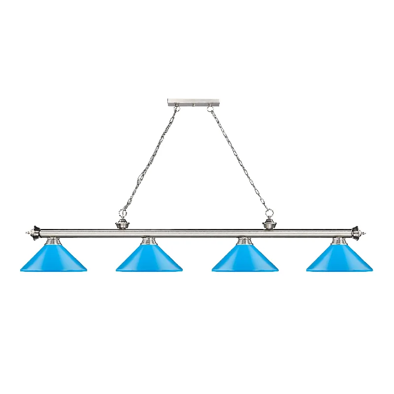 Chandeliers with Pendant Lights for a Stylish LookChandeliers with Pendant Lights for a Stylish LookCordon 4 Light Billiard - Brushed Nickel Chandeliers with Pendant Lights for a Stylish LookChandeliers with Pendant Lights for a Stylish LookCordon 4 Light Billiard - Brushed Nickel