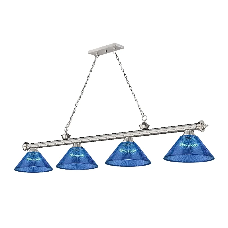 Chandeliers with Murano Glass for a High - End Artistic TouchChandeliers with Murano Glass for a High - End Artistic TouchCordon 4 Light Billiard - Brushed Nickel Chandeliers with Murano Glass for a High - End Artistic TouchChandeliers with Murano Glass for a High - End Artistic TouchCordon 4 Light Billiard - Brushed Nickel