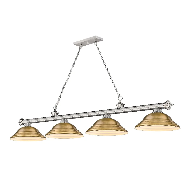 Chandeliers with Adjustable Arms for Directional LightingChandeliers with Adjustable Arms for Directional LightingCordon 4 Light Billiard - Brushed Nickel Chandeliers with Adjustable Arms for Directional LightingChandeliers with Adjustable Arms for Directional LightingCordon 4 Light Billiard - Brushed Nickel